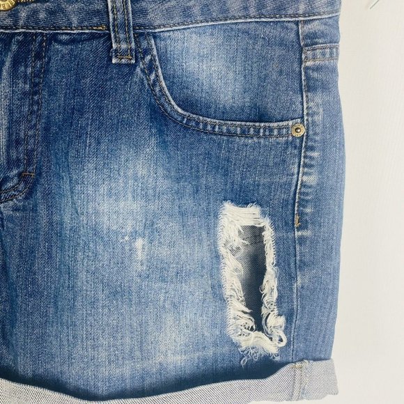 BlueSteel Size 40 Denim Shorts distressed 36W - Picture 4 of 7